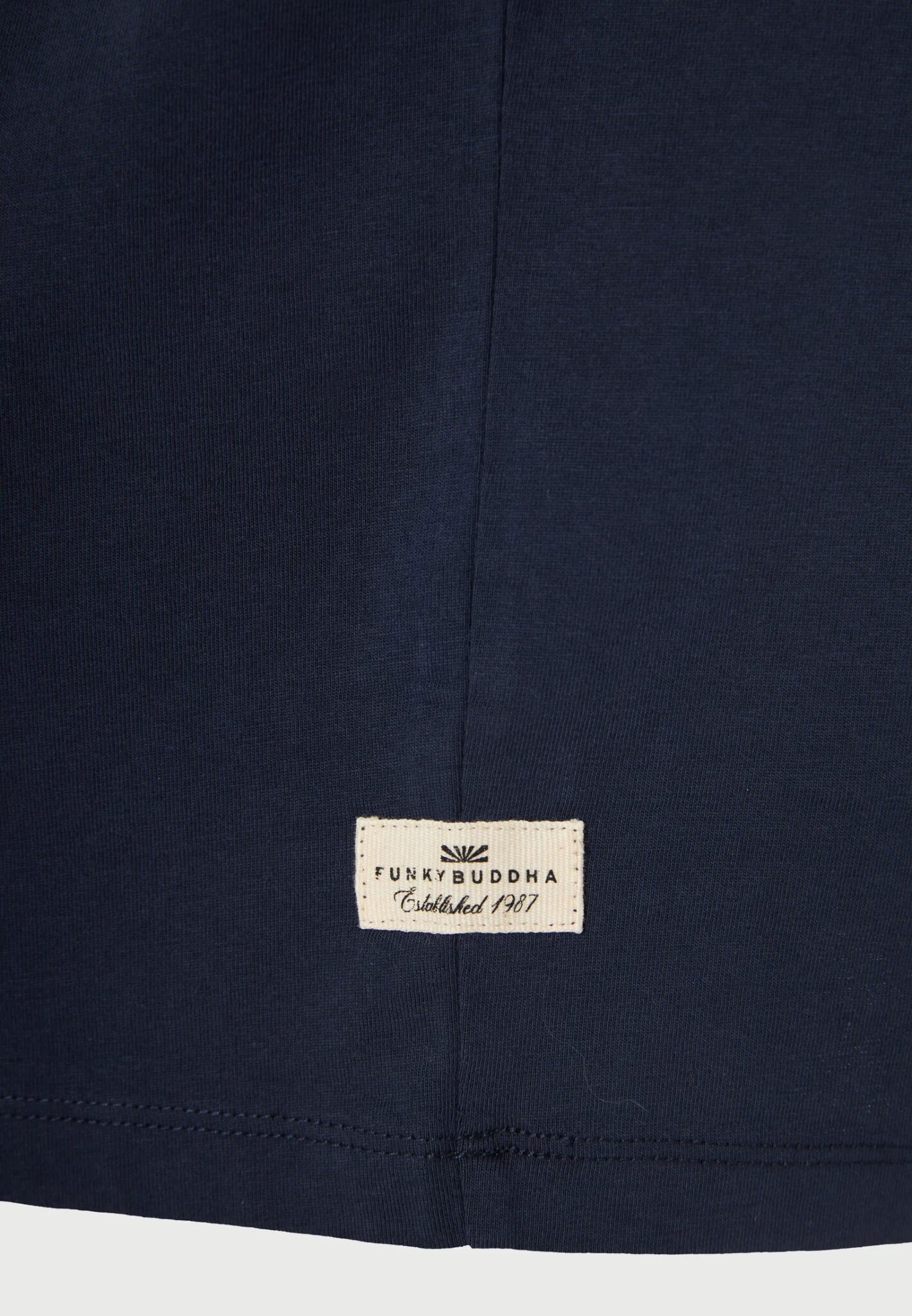 FUNKY BUDDHA ΑΝΔΡΙΚΉ ΜΠΛΟΎΖΑ ΚΟΝΤΌ ΜΑΝΊΚΙ BASIC | DARK BLUE