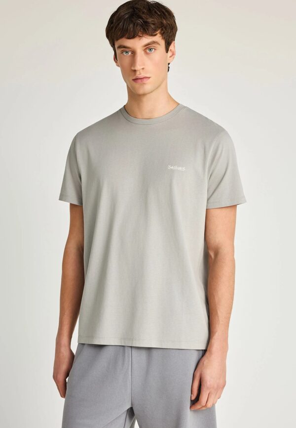 FUNKY BUDDHA ΑΝΔΡΙΚΉ ΜΠΛΟΎΖΑ ΚΟΝΤΌ ΜΑΝΊΚΙ BASIC | GREY FUNKY BUDDHA ΑΝΔΡΙΚΉ ΜΠΛΟΎΖΑ ΚΟΝΤΌ ΜΑΝΊΚΙ BASIC | GREY