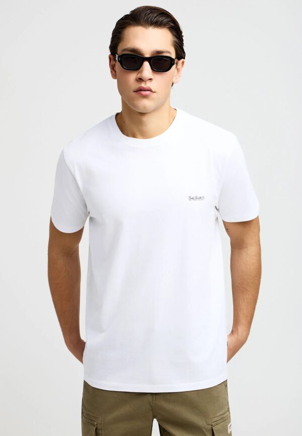 FUNKY BUDDHA ΑΝΔΡΙΚΉ ΜΠΛΟΎΖΑ ΚΟΝΤΌ ΜΑΝΊΚΙ BASIC | WHITE FUNKY BUDDHA ΑΝΔΡΙΚΉ ΜΠΛΟΎΖΑ ΚΟΝΤΌ ΜΑΝΊΚΙ BASIC | WHITE