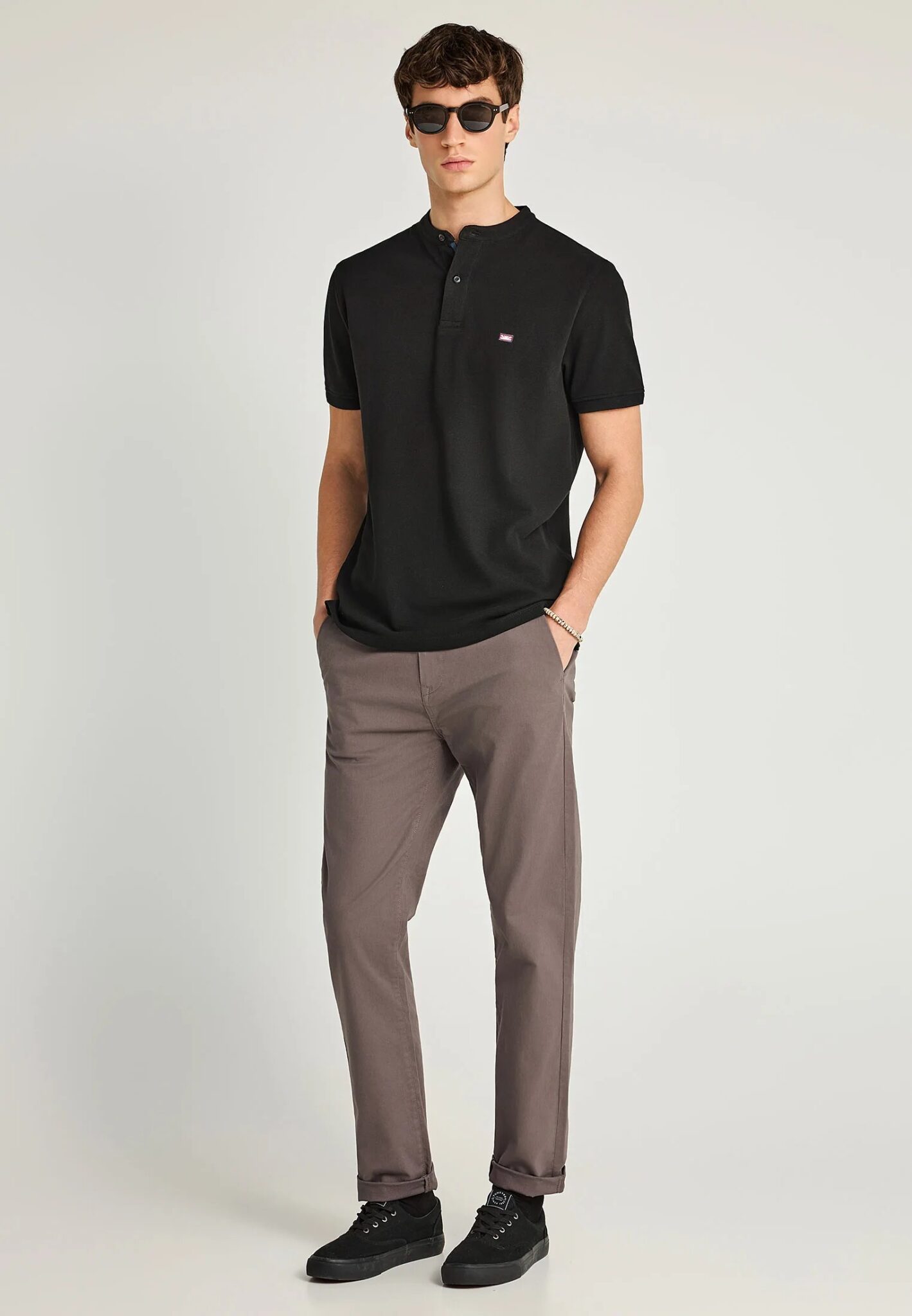 GUESS SS CN TERRY LOGO TEE ΜΠΛΟΥΖΑ ΑΝΔΡΙΚΟ | BLACK