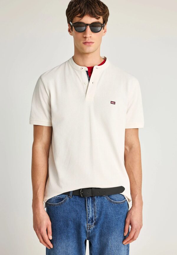 FUNKY BUDDHA ΑΝΔΡΙΚΉ ΜΠΛΟΎΖΑ ΜΕ ΓΙΑΚΆ ΠΌΛΟ | OFF WHITE FUNKY BUDDHA ΑΝΔΡΙΚΉ ΜΠΛΟΎΖΑ ΜΕ ΓΙΑΚΆ ΠΌΛΟ | OFF WHITE