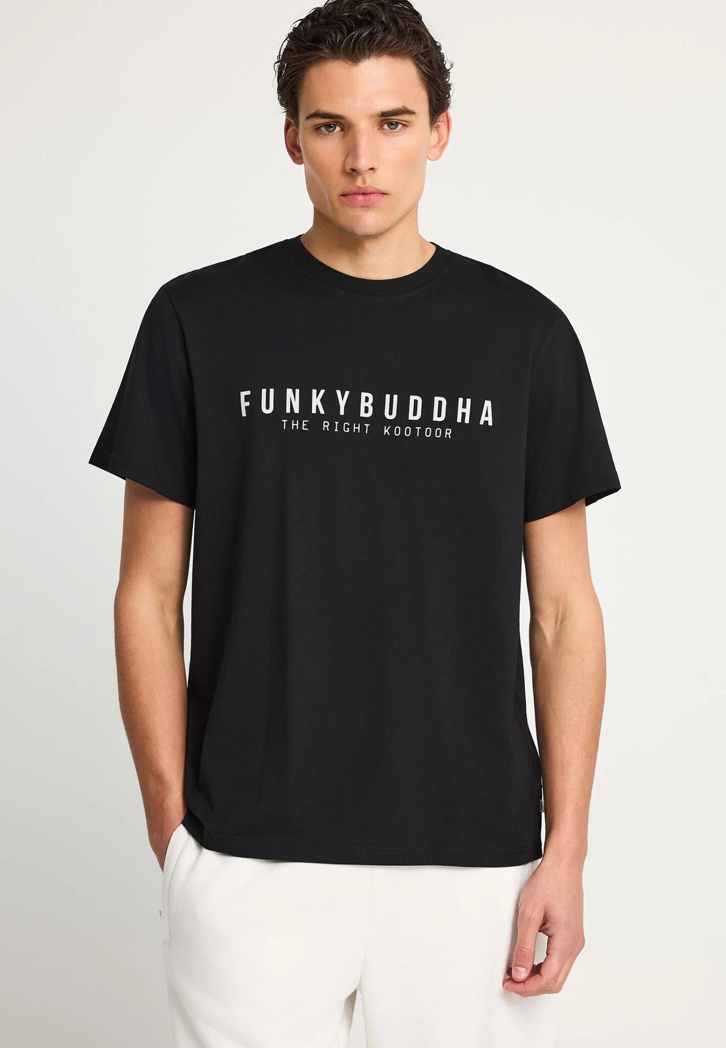 GUESS SS CN TERRY LOGO TEE ΜΠΛΟΥΖΑ ΑΝΔΡΙΚΟ | BLACK