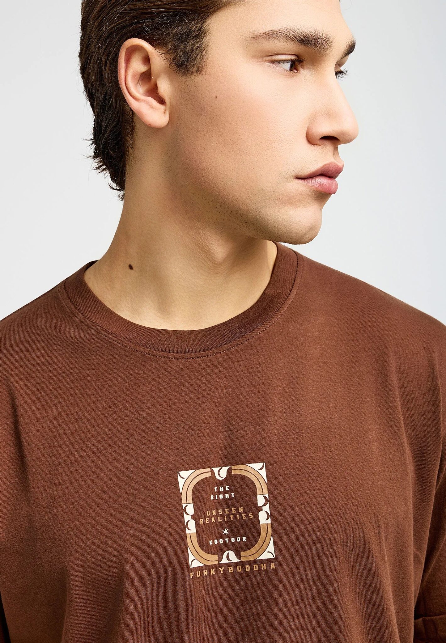 FUNKY BUDDHA ΑΝΔΡΙΚΉ ΜΠΛΟΎΖΑ ΚΟΝΤΌ ΜΑΝΊΚΙ ΚΑΙ ΤΎΠΩΜΑ | BROWN FUNKY BUDDHA ΑΝΔΡΙΚΉ ΜΠΛΟΎΖΑ ΚΟΝΤΌ ΜΑΝΊΚΙ ΚΑΙ ΤΎΠΩΜΑ | BROWN
