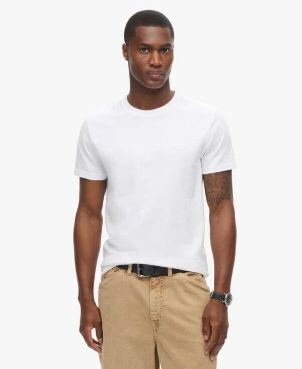 SUPERDRY ESSENTIAL LOGO EMB TEE ΜΠΛΟΥΖΑ ΑΝΔΡΙΚΟ | WHITE SUPERDRY ESSENTIAL LOGO EMB TEE ΜΠΛΟΥΖΑ ΑΝΔΡΙΚΟ | WHITE