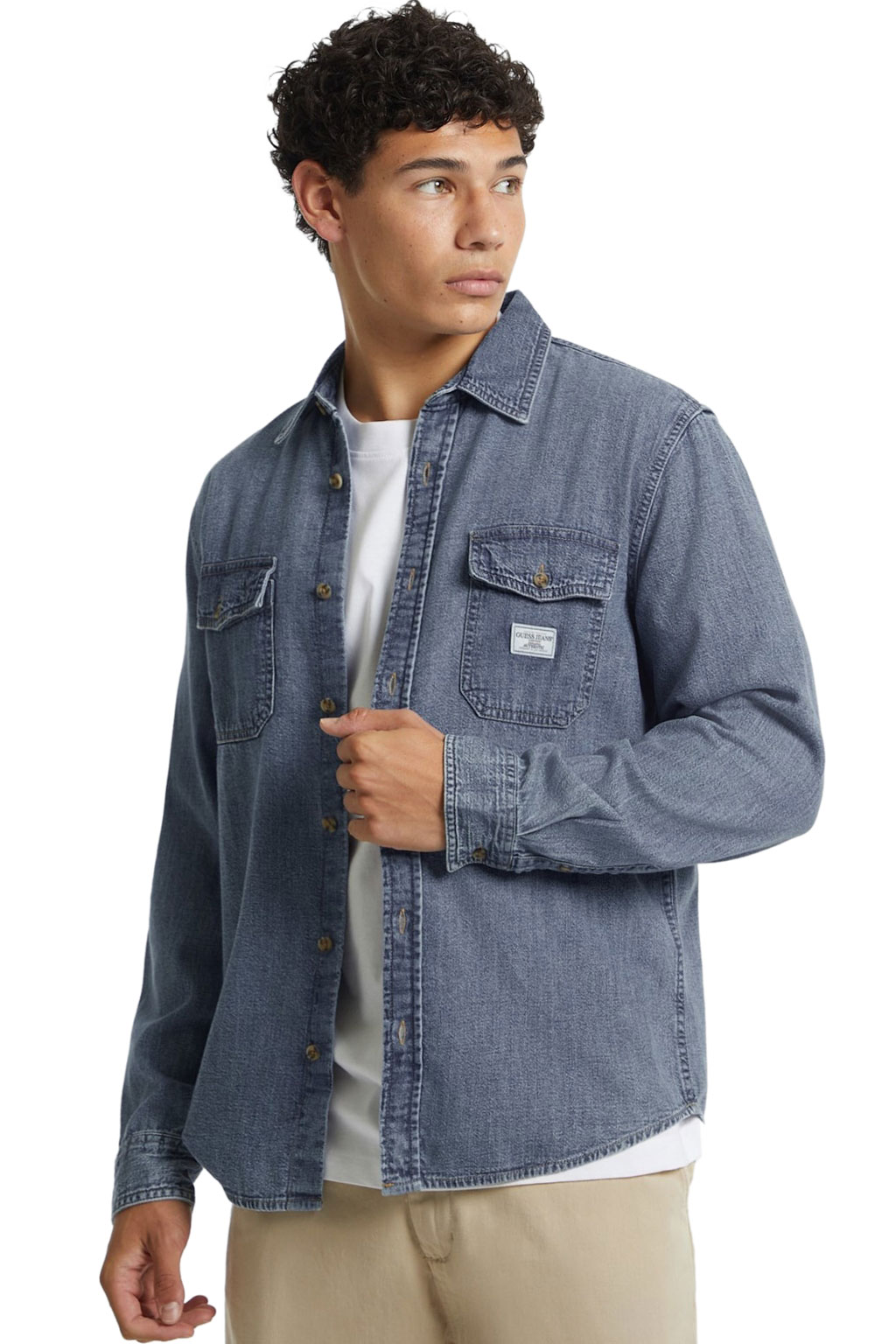 GUESS JEANS SS BOXY CROPPED OTTOMAN ΜΠΛΟΥΖΑ ΑΝΔΡΙΚΟ | BLACK