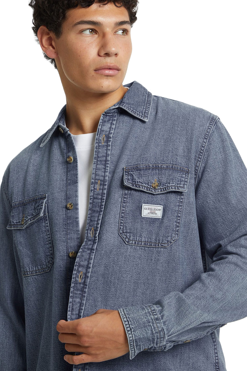 GUESS JEANS SS BOXY CROPPED OTTOMAN ΜΠΛΟΥΖΑ ΑΝΔΡΙΚΟ | BLACK