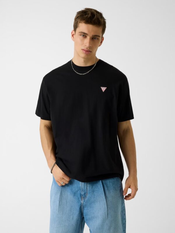 GUESS JEANS SS CN OS MINI TRIANGLE TEE ΜΠΛΟΥΖΑ ΑΝΔΡΙΚΟ | BLACK GUESS JEANS SS CN OS MINI TRIANGLE TEE ΜΠΛΟΥΖΑ ΑΝΔΡΙΚΟ | BLACK