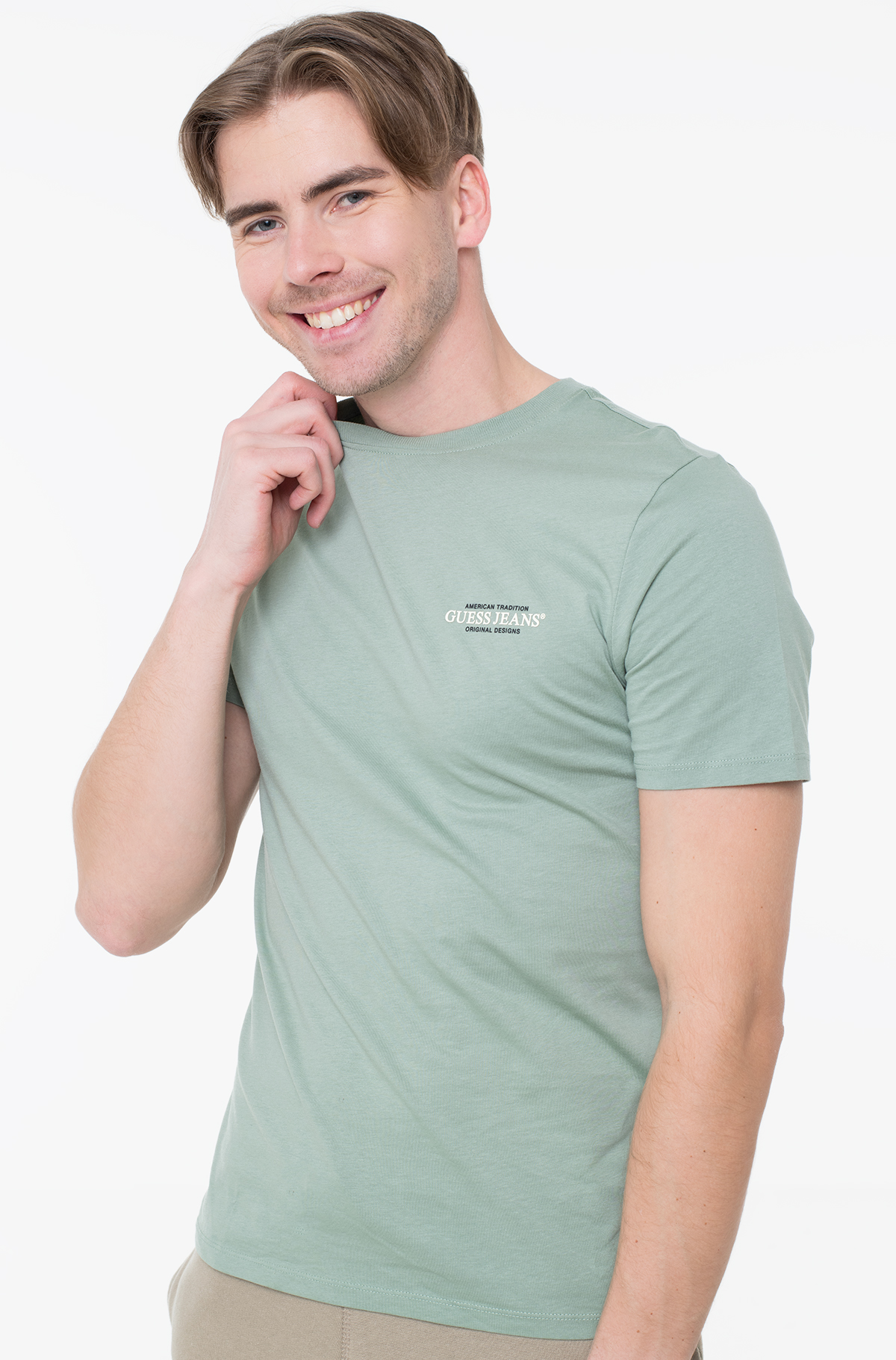 GUESS JEANS SS BOXY CROPPED OTTOMAN ΜΠΛΟΥΖΑ ΑΝΔΡΙΚΟ | BLACK