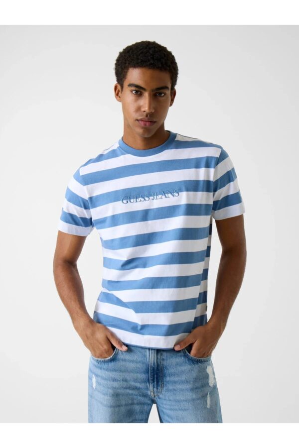 GUESS JEANS SS CN REG STRIPED YD TEE ΜΠΛΟΥΖΑ ΑΝΔΡΙΚΟ | BLUE GUESS JEANS SS CN REG STRIPED YD TEE ΜΠΛΟΥΖΑ ΑΝΔΡΙΚΟ | BLUE