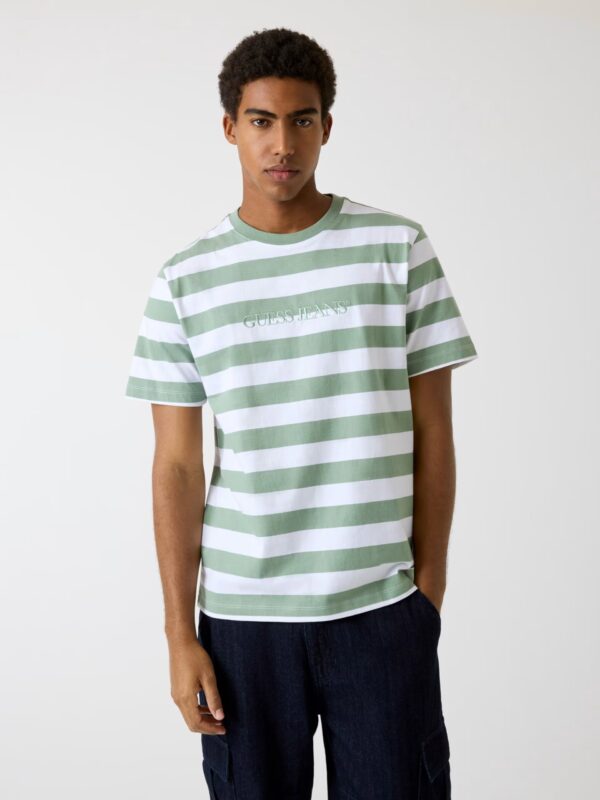 GUESS JEANS SS CN REG STRIPED YD TEE ΜΠΛΟΥΖΑ ΑΝΔΡΙΚΟ | MINT GREEN GUESS JEANS SS CN REG STRIPED YD TEE ΜΠΛΟΥΖΑ ΑΝΔΡΙΚΟ | MINT GREEN