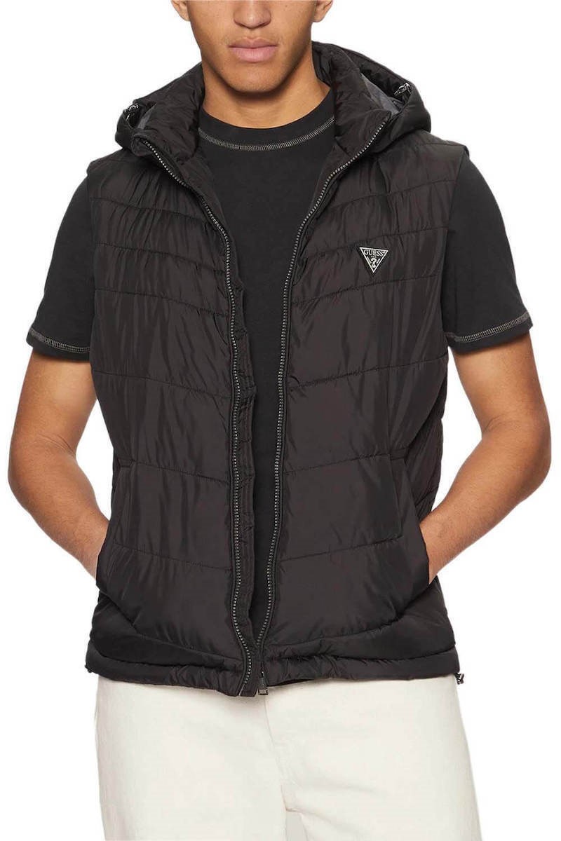 GUESS LIGHT PUFFA VEST ΓΙΛΕΚΟ ΑΝΔΡΙΚΟ | BLACK