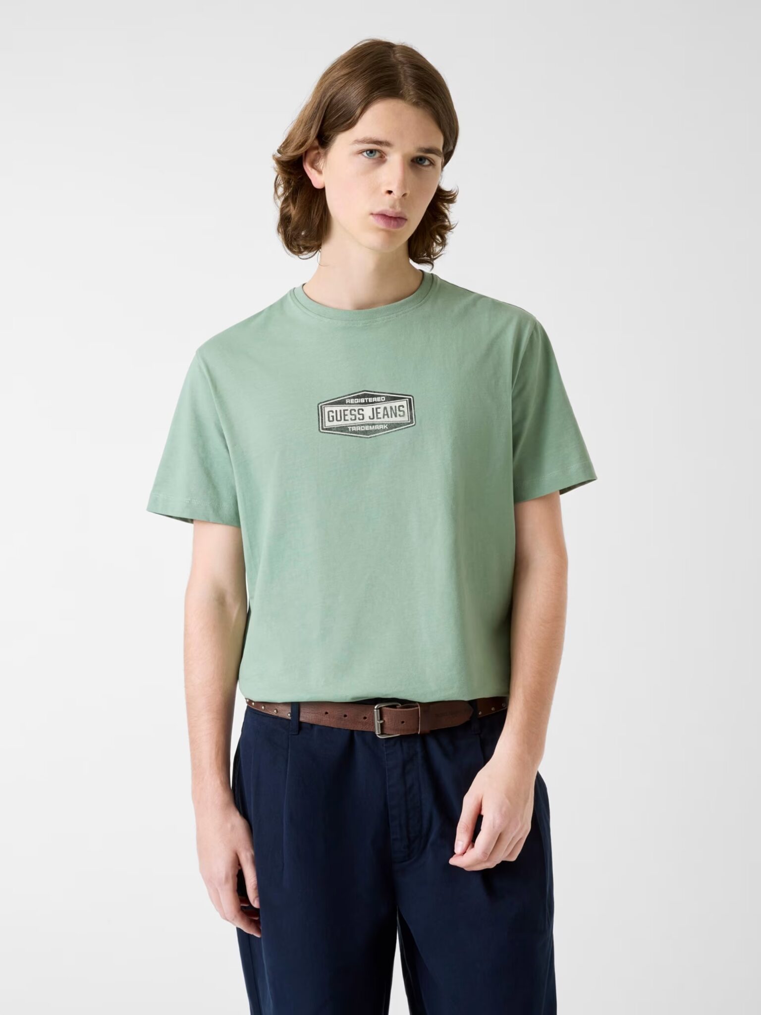 GUESS JEANS SS BOXY CROPPED OTTOMAN ΜΠΛΟΥΖΑ ΑΝΔΡΙΚΟ | BLACK