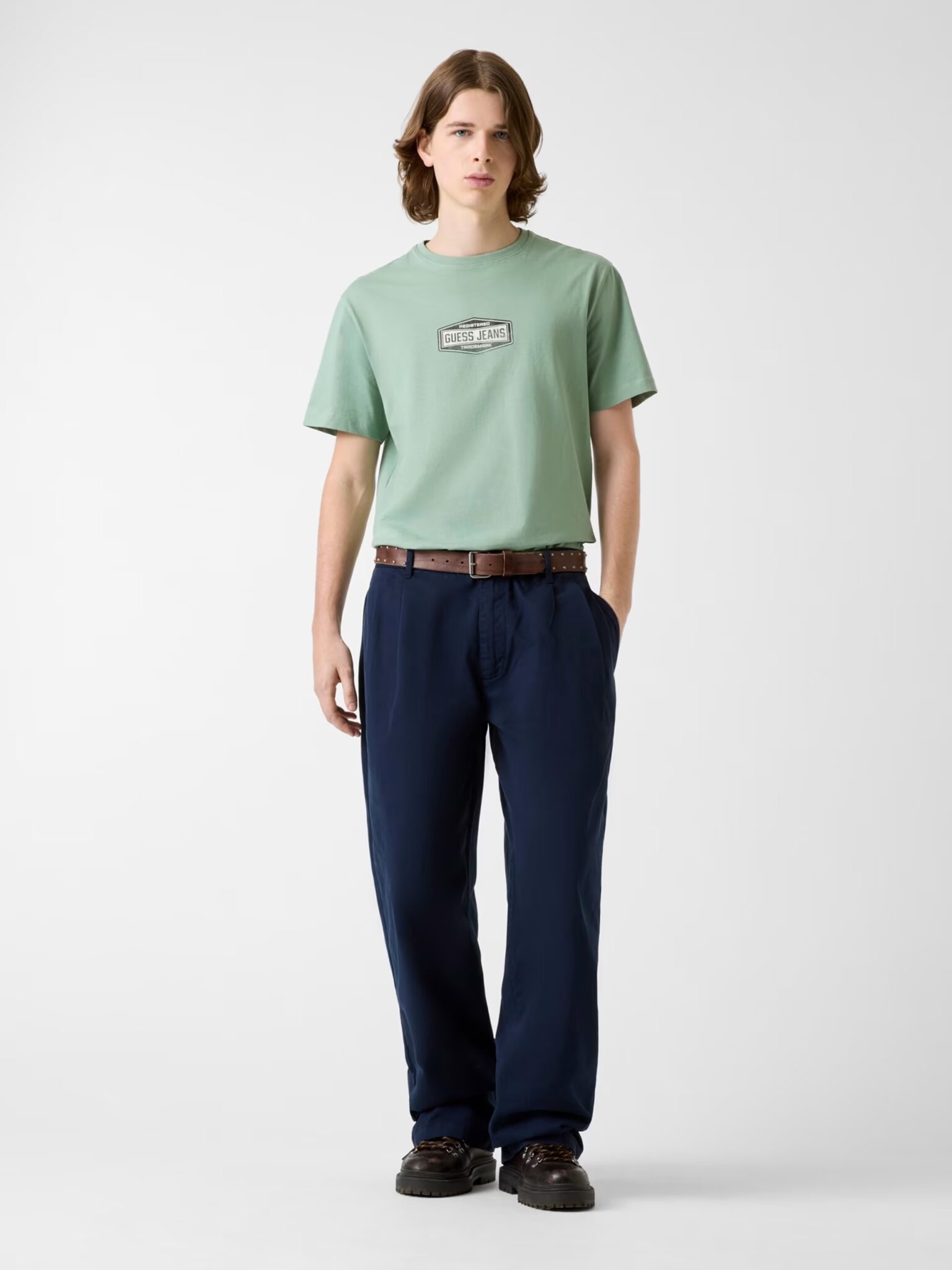 GUESS JEANS SS BOXY CROPPED OTTOMAN ΜΠΛΟΥΖΑ ΑΝΔΡΙΚΟ | BLACK