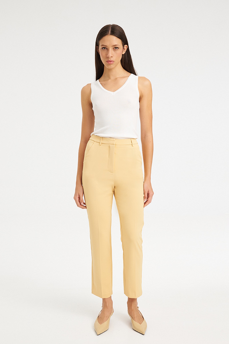 KARL LAGERFELD JEANS KLJ PLEATED LOGO PANT B2W10059 | OFF WHITE