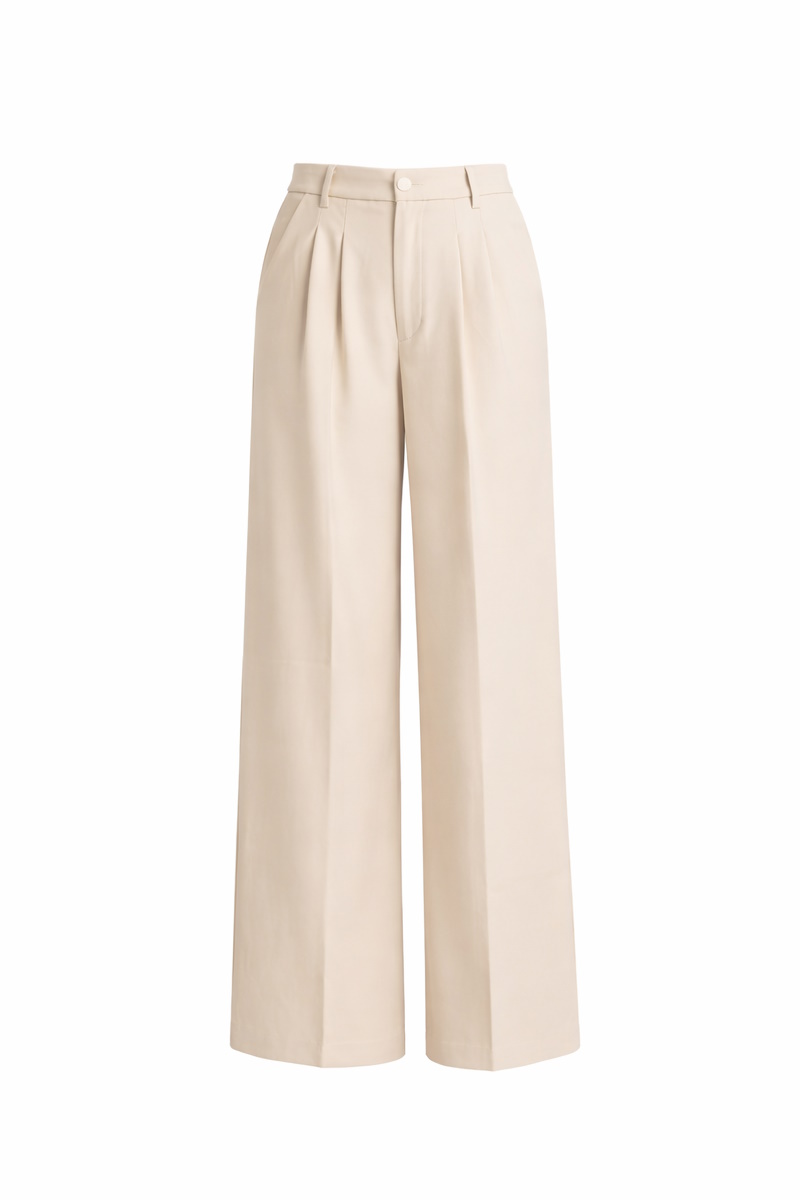 KARL LAGERFELD JEANS KLJ PLEATED LOGO PANT B2W10059 | OFF WHITE