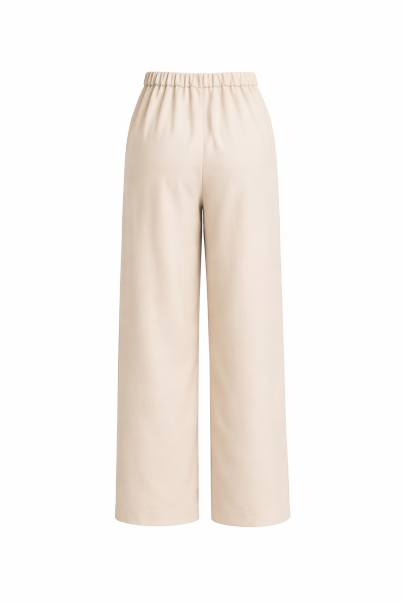 KARL LAGERFELD JEANS KLJ PLEATED LOGO PANT B2W10059 | OFF WHITE
