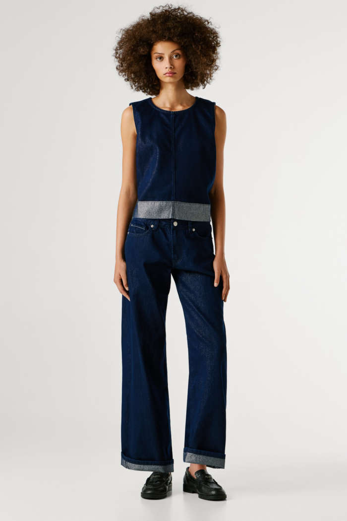 KARL LAGERFELD JEANS KLJ PLEATED LOGO PANT B2W10059 | OFF WHITE