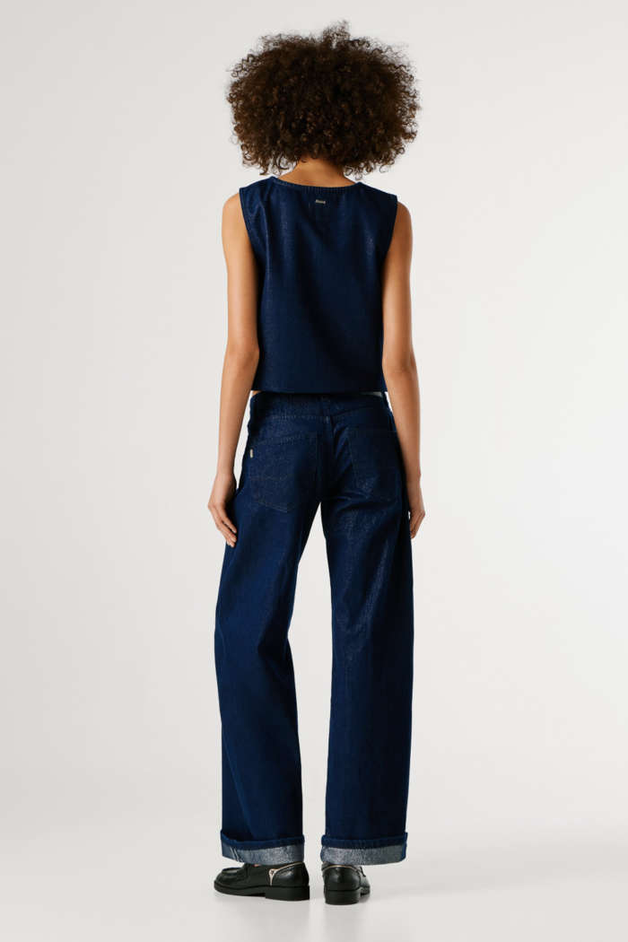 KARL LAGERFELD JEANS KLJ PLEATED LOGO PANT B2W10059 | OFF WHITE