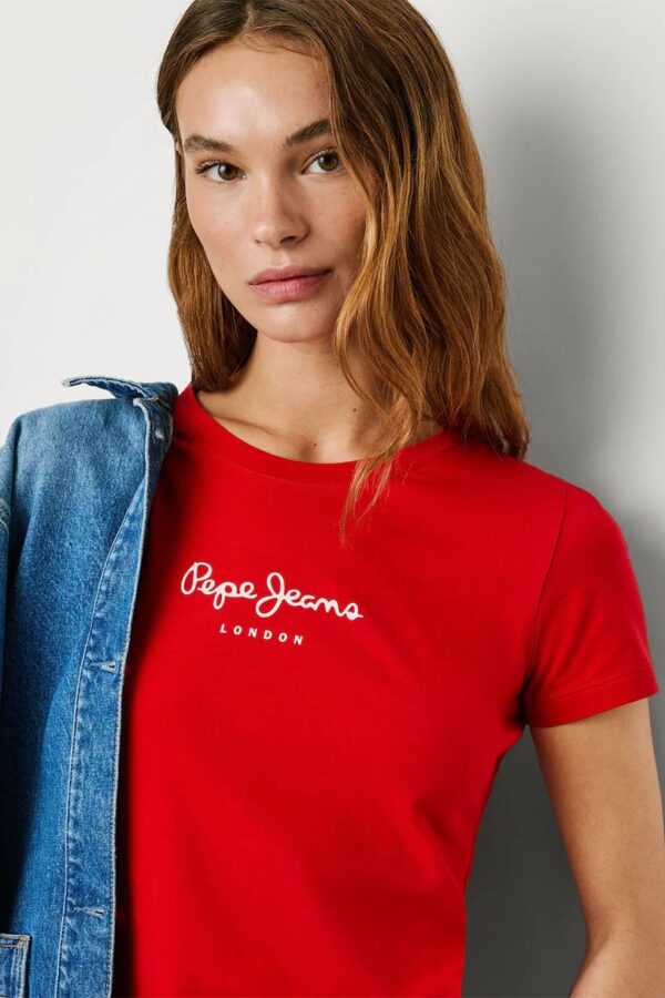 PEPE JEANS NEW VIRGINIA SS ΜΠΛΟΥΖΑ ΓΥΝΑΙΚΕΙΟ | RED PEPE JEANS NEW VIRGINIA SS ΜΠΛΟΥΖΑ ΓΥΝΑΙΚΕΙΟ | RED
