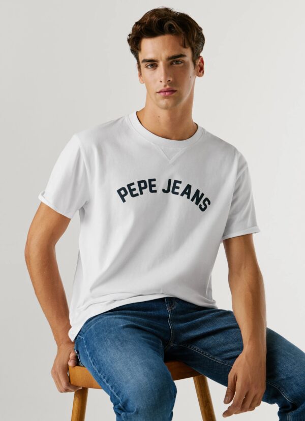 PEPE JEANS GIO TEE ΜΠΛΟΥΖΑ ΑΝΔΡΙΚΟ | WHITE PEPE JEANS GIO TEE ΜΠΛΟΥΖΑ ΑΝΔΡΙΚΟ | WHITE