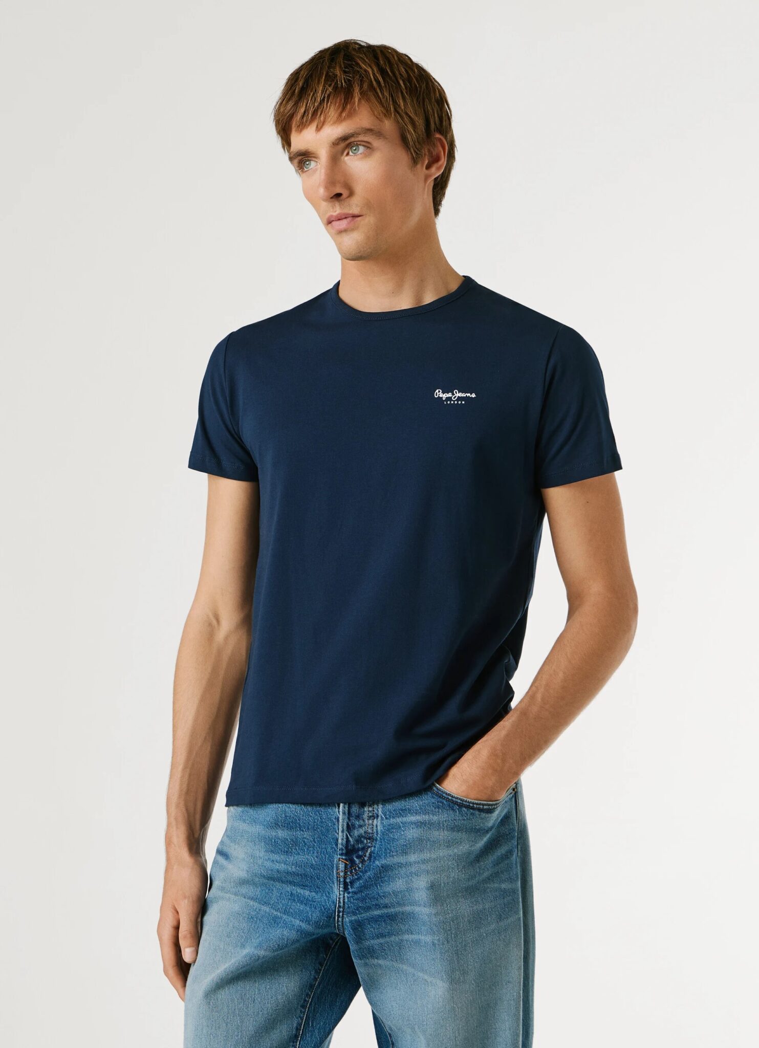 PEPE JEANS ORIGINAL BASIC 3N ΜΠΛΟΥΖΑ ΑΝΔΡΙΚΟ | DARK BLUE PEPE JEANS ORIGINAL BASIC 3N ΜΠΛΟΥΖΑ ΑΝΔΡΙΚΟ | DARK BLUE
