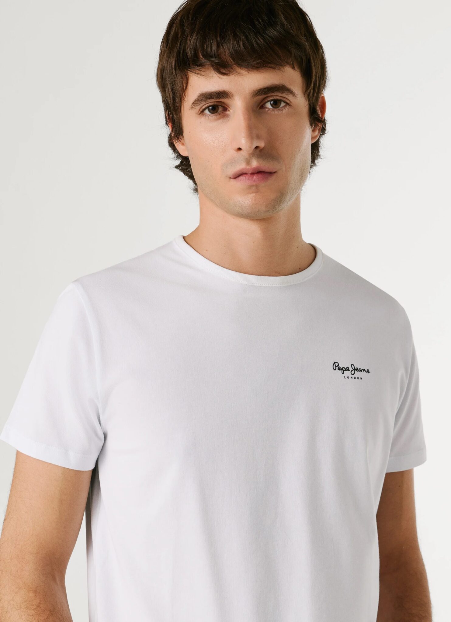 PEPE JEANS ORIGINAL BASIC 3N ΜΠΛΟΥΖΑ ΑΝΔΡΙΚΟ | WHITE PEPE JEANS ORIGINAL BASIC 3N ΜΠΛΟΥΖΑ ΑΝΔΡΙΚΟ | WHITE