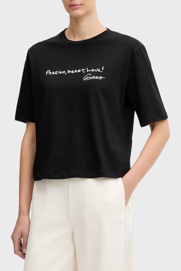 GUESS ATHLEISURE SOPHIE CN SS T-SHIRT ΜΠΛΟΥΖΑ ΓΥΝΑΙΚΕΙΟ | BLACK GUESS ATHLEISURE SOPHIE CN SS T-SHIRT ΜΠΛΟΥΖΑ ΓΥΝΑΙΚΕΙΟ | BLACK