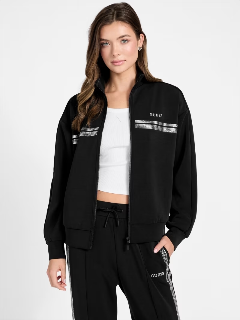 GUESS ATHLEISURE KORBIN FULL ZIP TRACKSUIT ΦΟΥΤΕΡ ΑΝΔΡΙΚΟ | BLACK