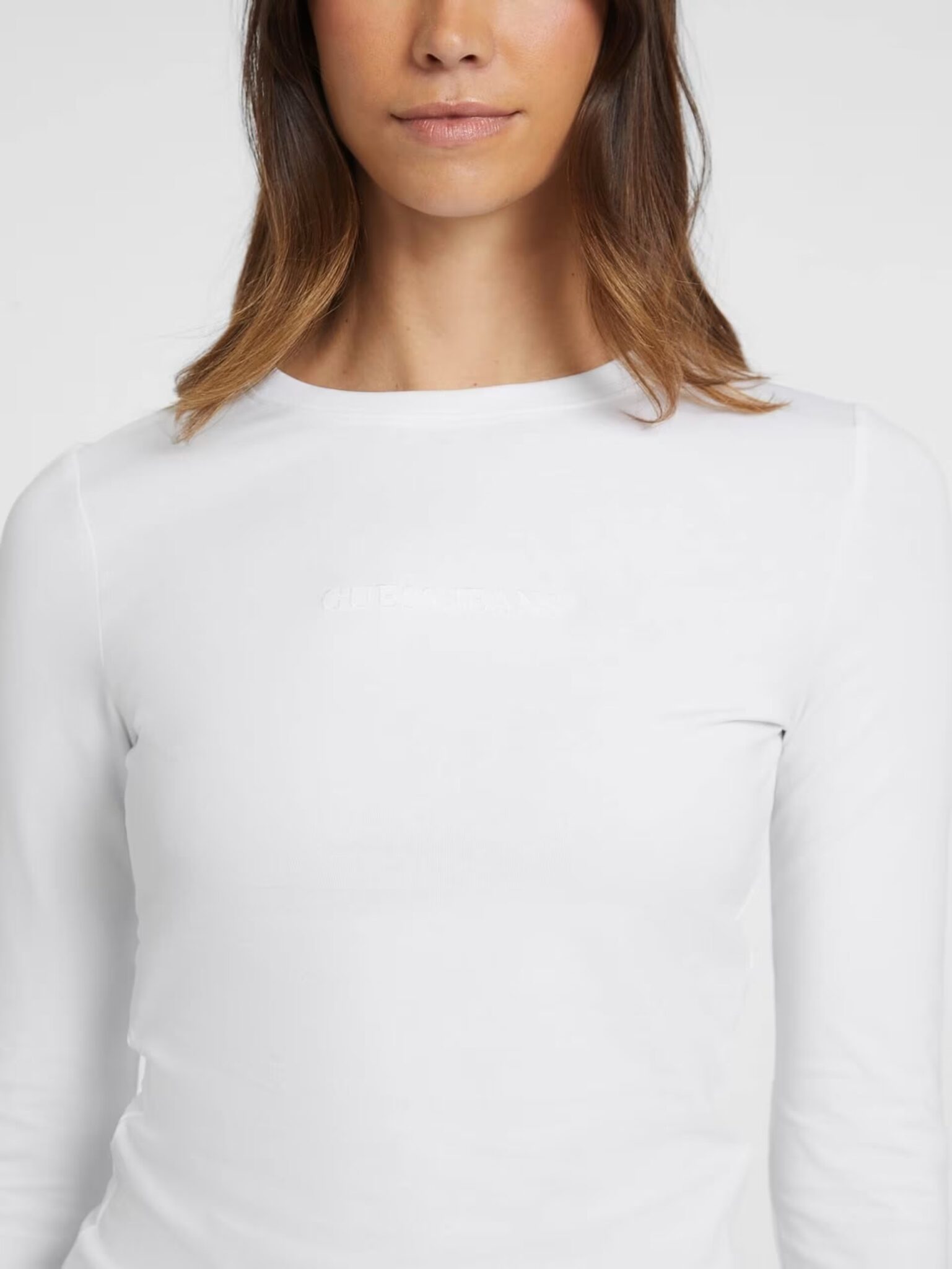 GUESS JEANS DROP SHOULDER EMB CROPPED C ΦΟΥΤΕΡ ΓΥΝΑΙΚΕΙΟ | LIGHT GREY