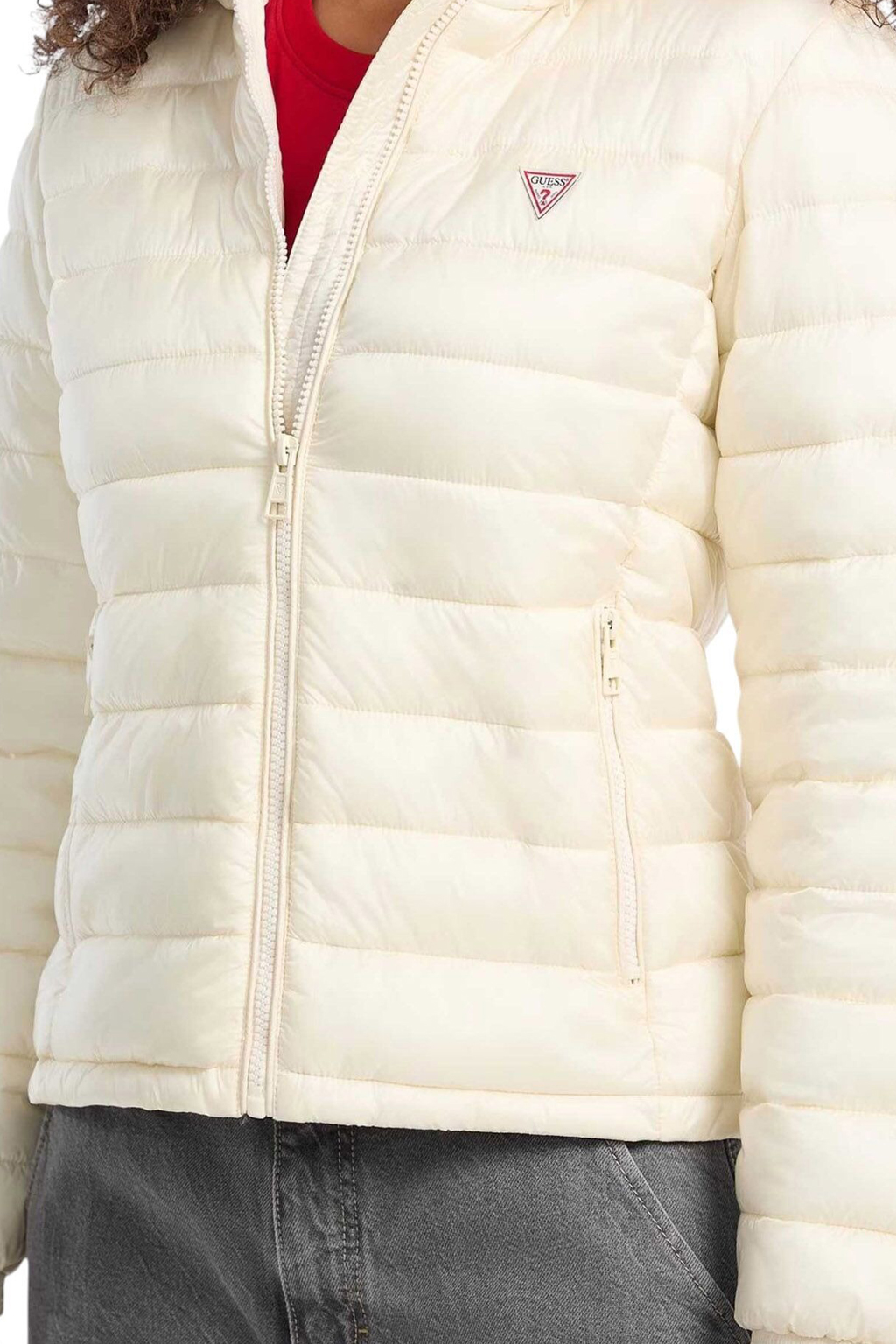 GUESS JEANS HOODED PUFFER ΜΠΟΥΦΑΝ ΓΥΝΑΙΚΕΙΟ | SAND GUESS JEANS HOODED PUFFER ΜΠΟΥΦΑΝ ΓΥΝΑΙΚΕΙΟ | SAND