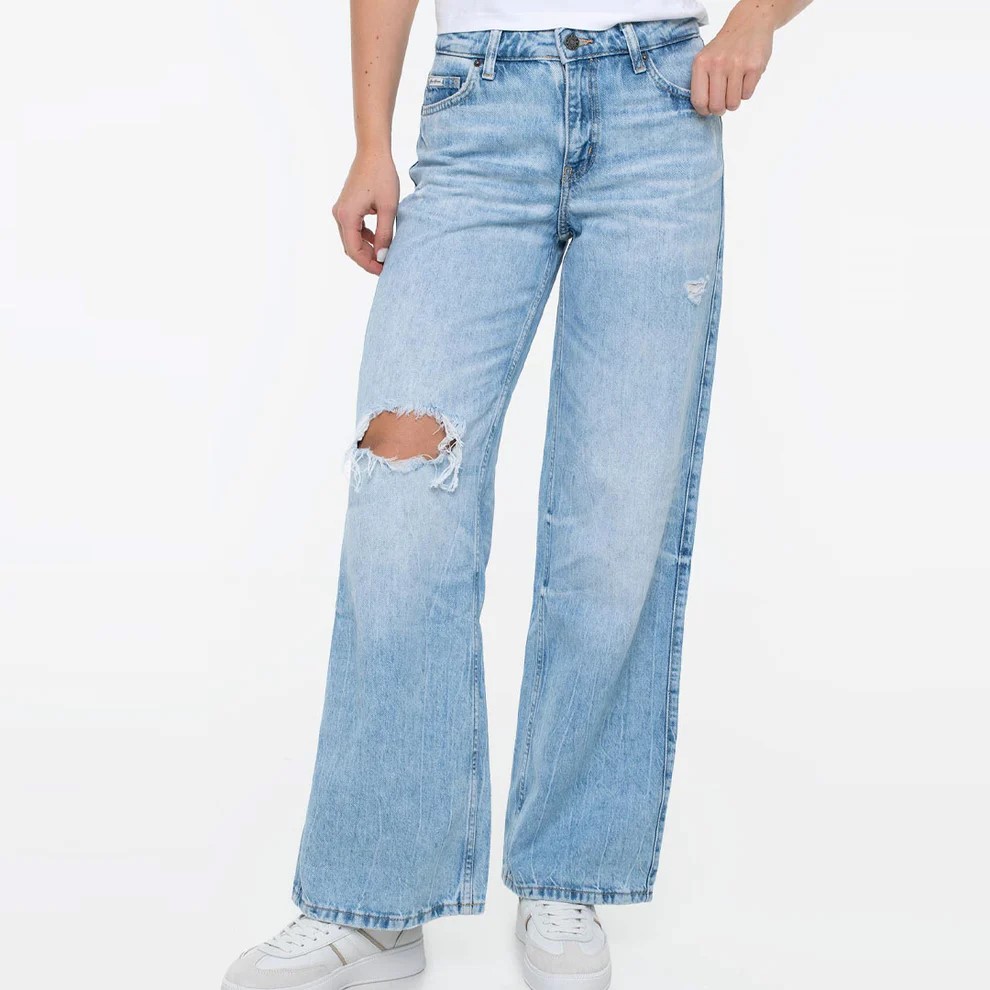 GUESS JEANS DROP SHOULDER EMB CROPPED C ΦΟΥΤΕΡ ΓΥΝΑΙΚΕΙΟ | LIGHT GREY