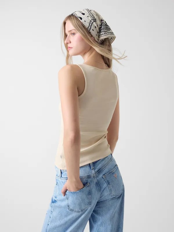 GUESS JEANS DROP SHOULDER EMB CROPPED C ΦΟΥΤΕΡ ΓΥΝΑΙΚΕΙΟ | LIGHT GREY