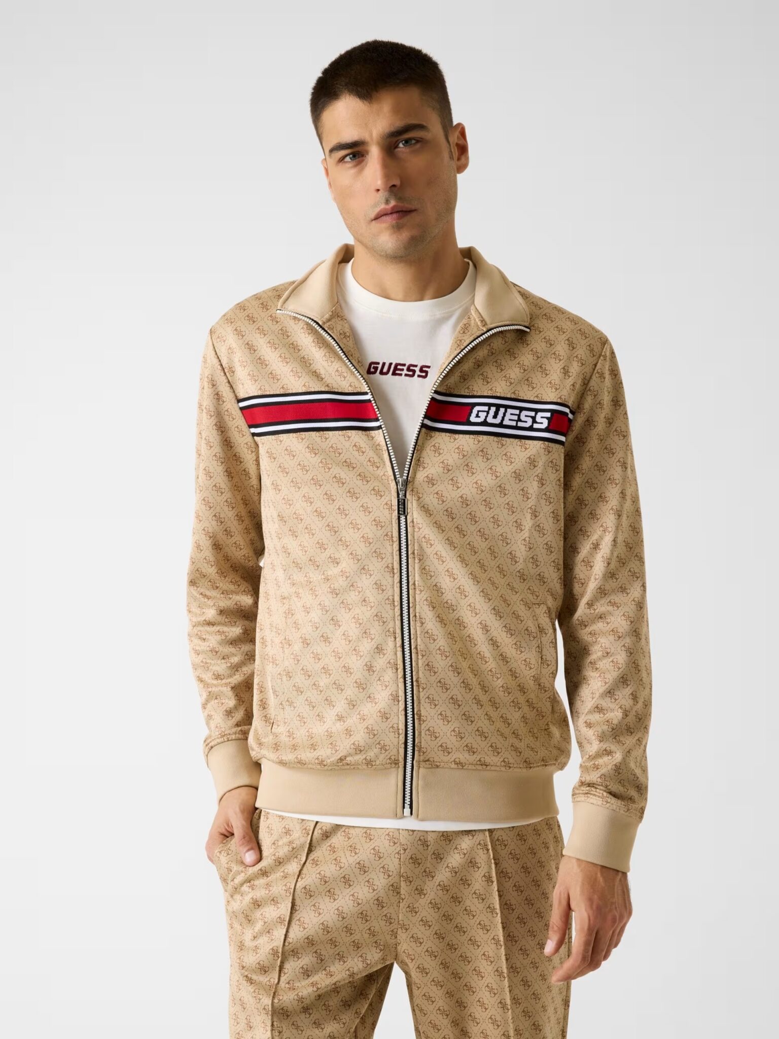 GUESS JEANS SS BOXY CROPPED OTTOMAN ΜΠΛΟΥΖΑ ΑΝΔΡΙΚΟ | BLACK