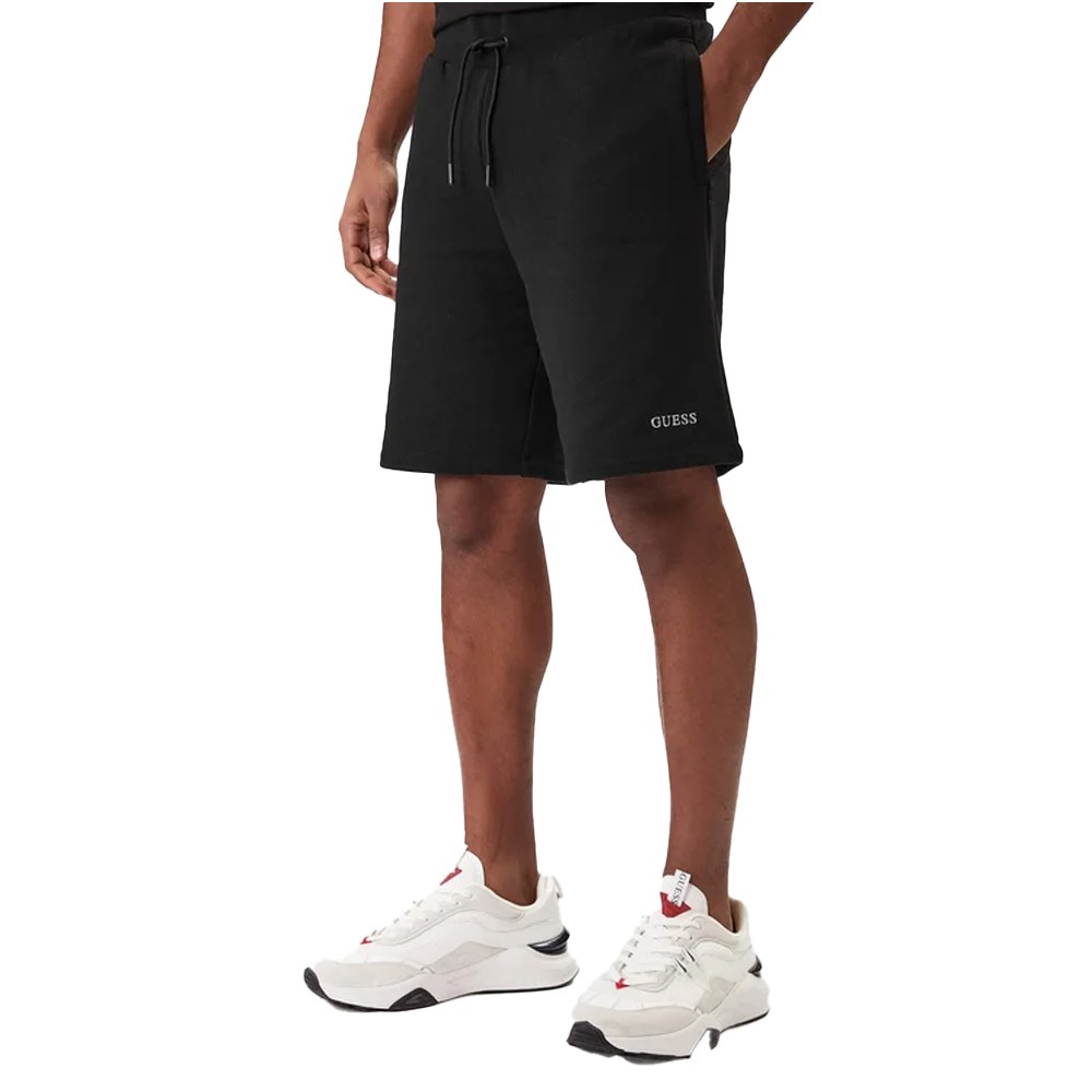 GUESS ATHLEISURE COTTON-POLY RECYCLED UNBRUSHED ΣΟΡΤΣ ΑΝΔΡΙΚΟ | BLACK