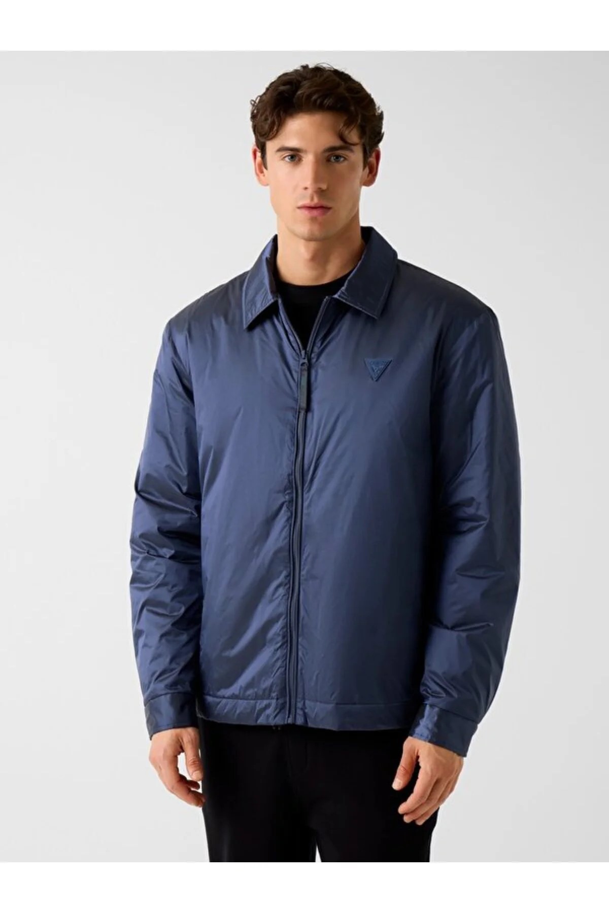 GUESS JEANS SS BOXY CROPPED OTTOMAN ΜΠΛΟΥΖΑ ΑΝΔΡΙΚΟ | BLACK