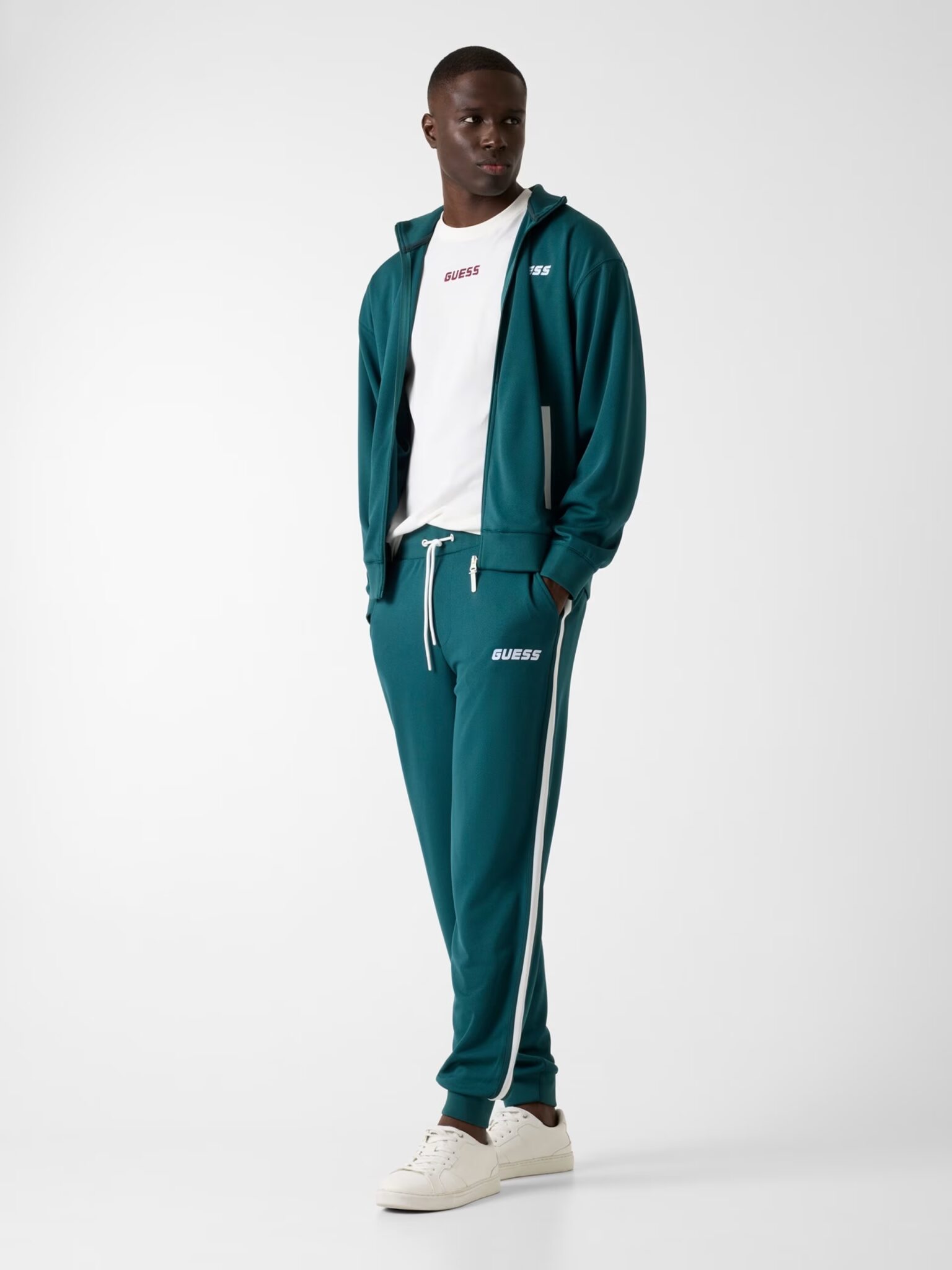 GUESS JEANS SS BOXY CROPPED OTTOMAN ΜΠΛΟΥΖΑ ΑΝΔΡΙΚΟ | BLACK