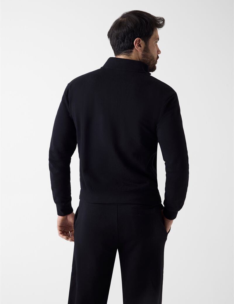 GUESS JEANS SS BOXY CROPPED OTTOMAN ΜΠΛΟΥΖΑ ΑΝΔΡΙΚΟ | BLACK