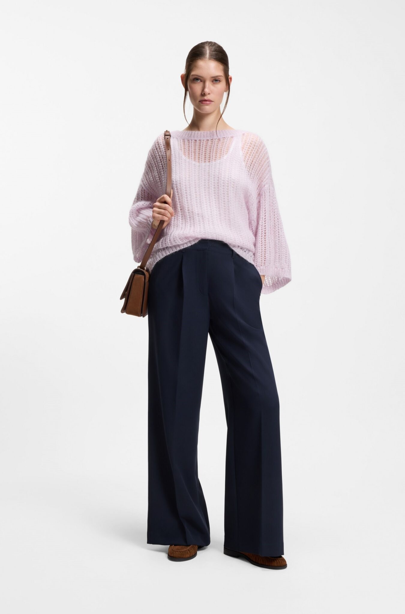 KARL LAGERFELD JEANS KLJ PLEATED LOGO PANT B2W10059 | OFF WHITE