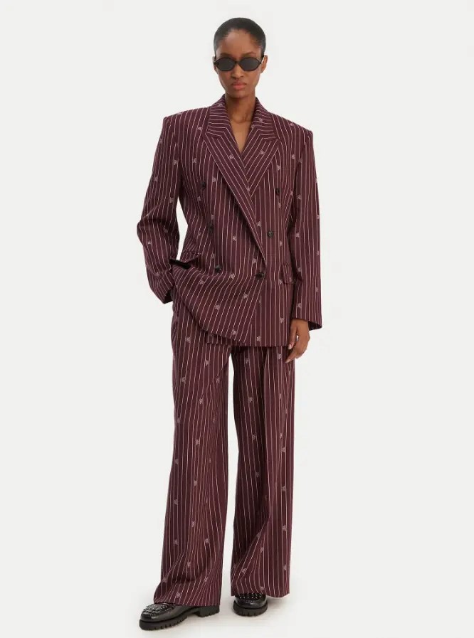 KARL LAGERFELD JEANS KLJ PLEATED LOGO PANT B2W10059 | OFF WHITE