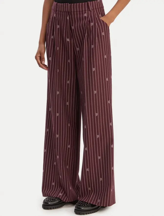 KARL LAGERFELD JEANS KLJ PLEATED LOGO PANT B2W10059 | OFF WHITE