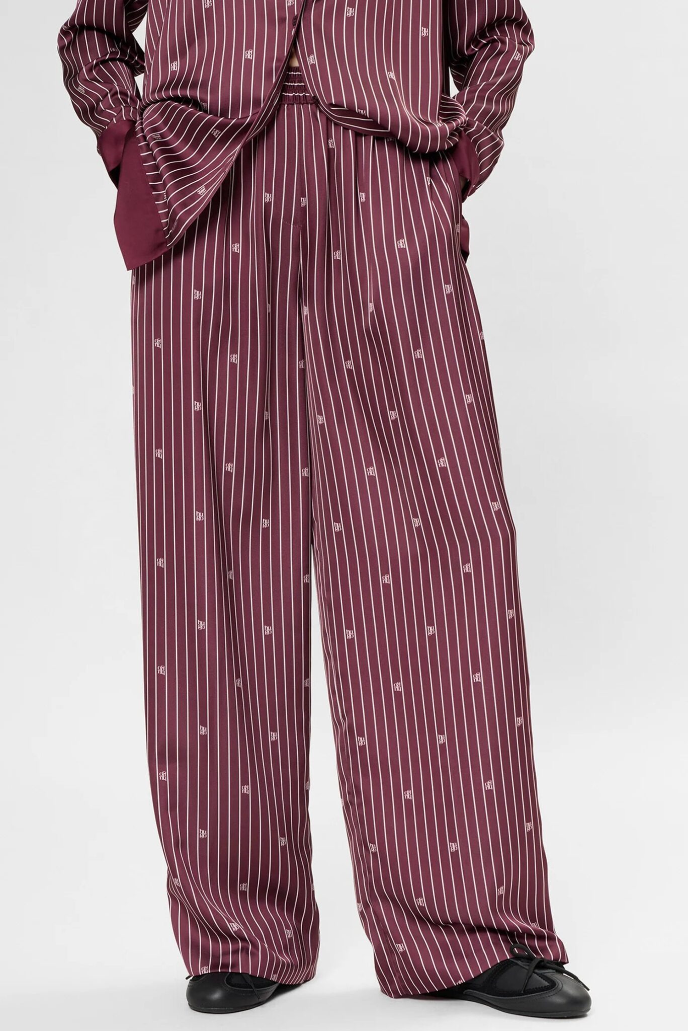 KARL LAGERFELD JEANS KLJ PLEATED LOGO PANT B2W10059 | OFF WHITE