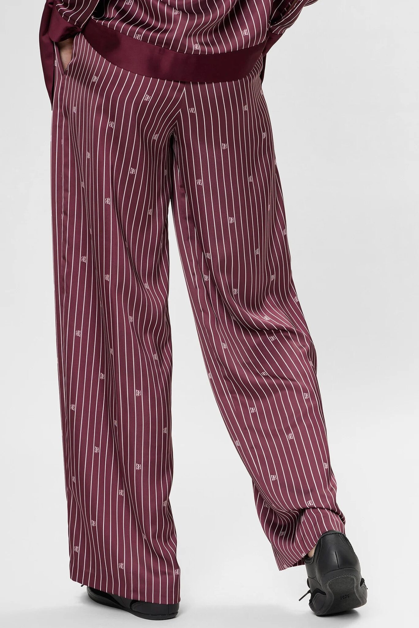 KARL LAGERFELD JEANS KLJ PLEATED LOGO PANT B2W10059 | OFF WHITE