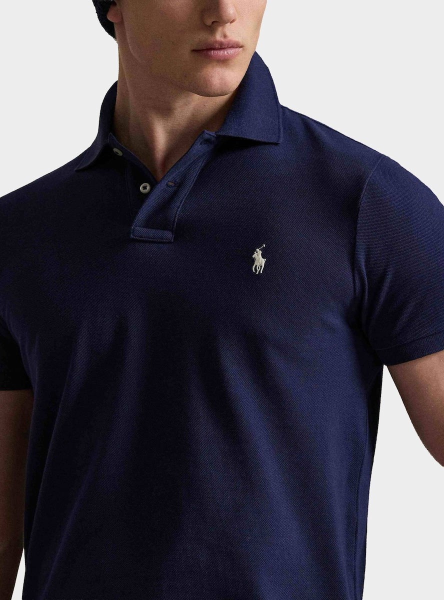 POLO RALPH LAUREN BASIC MESH-SSL-KNT 710680784-72 | DARK BLUE POLO RALPH LAUREN BASIC MESH-SSL-KNT 710680784-72 | DARK BLUE