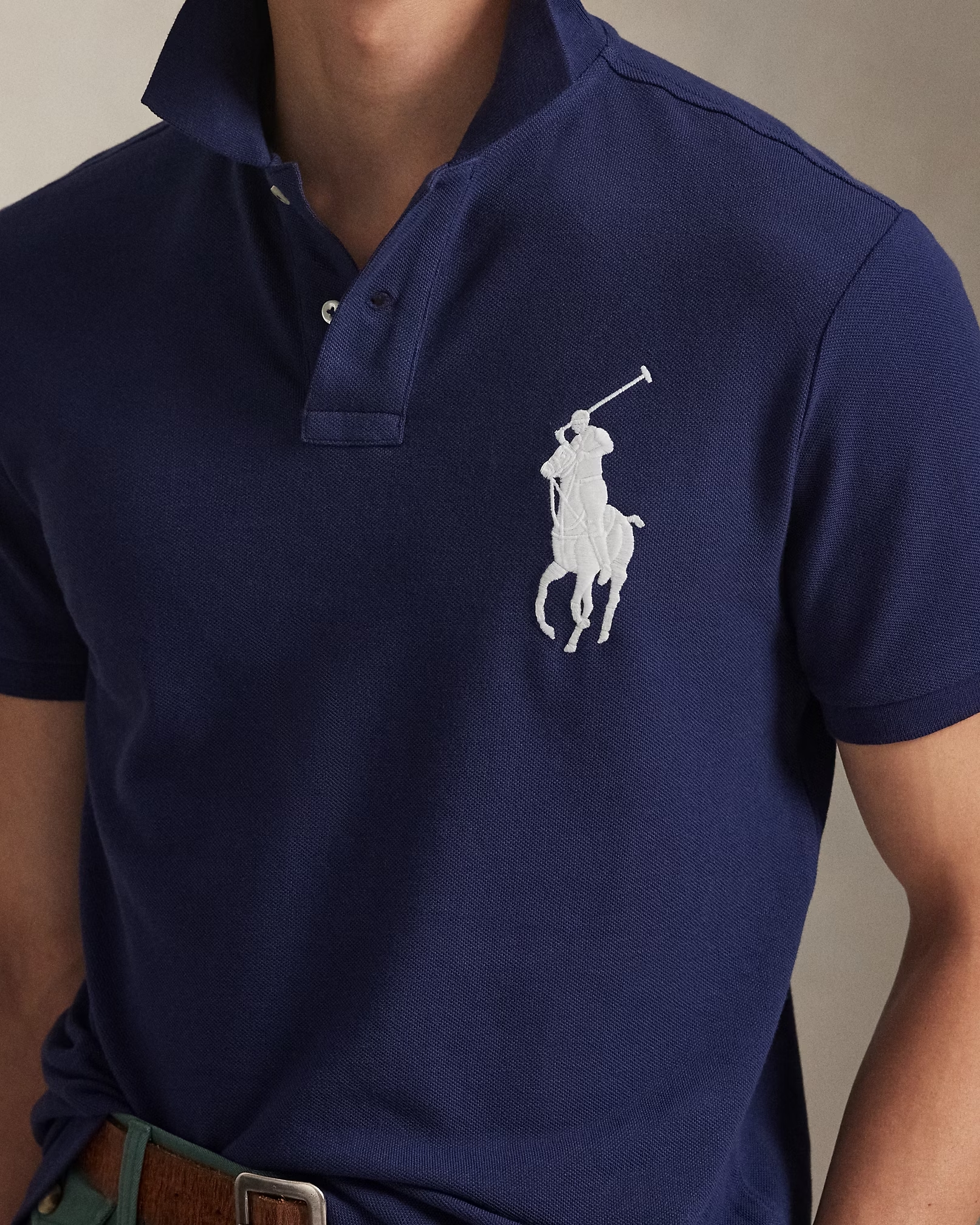 POLO RALPH LAUREN BASIC MESH-SSL-KNT 710688969 | DARK BLUE POLO RALPH LAUREN BASIC MESH-SSL-KNT 710688969 | DARK BLUE