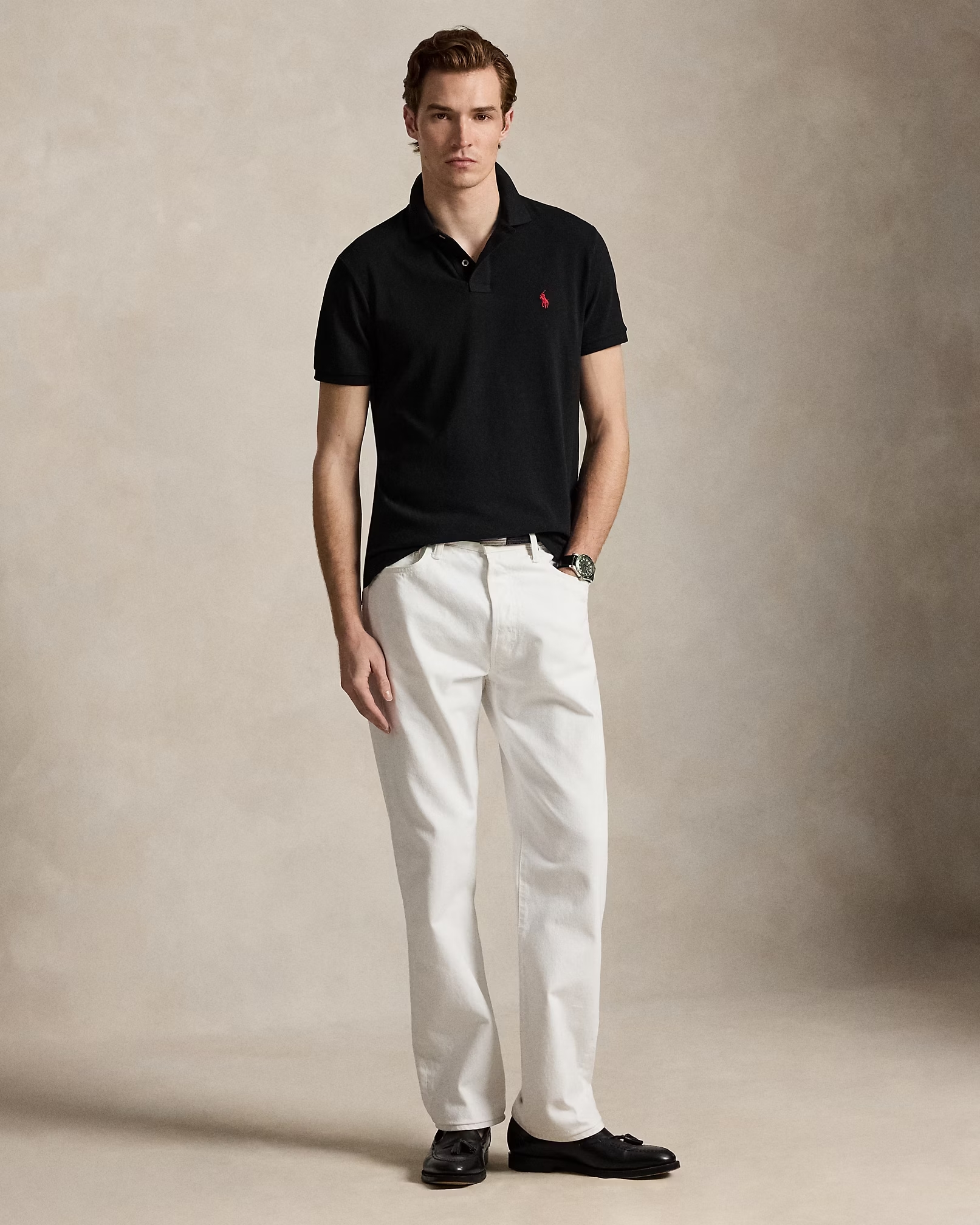 POLO RALPH LAUREN TWILL SF-WVN-SHIRT 710B20512 | WHITE