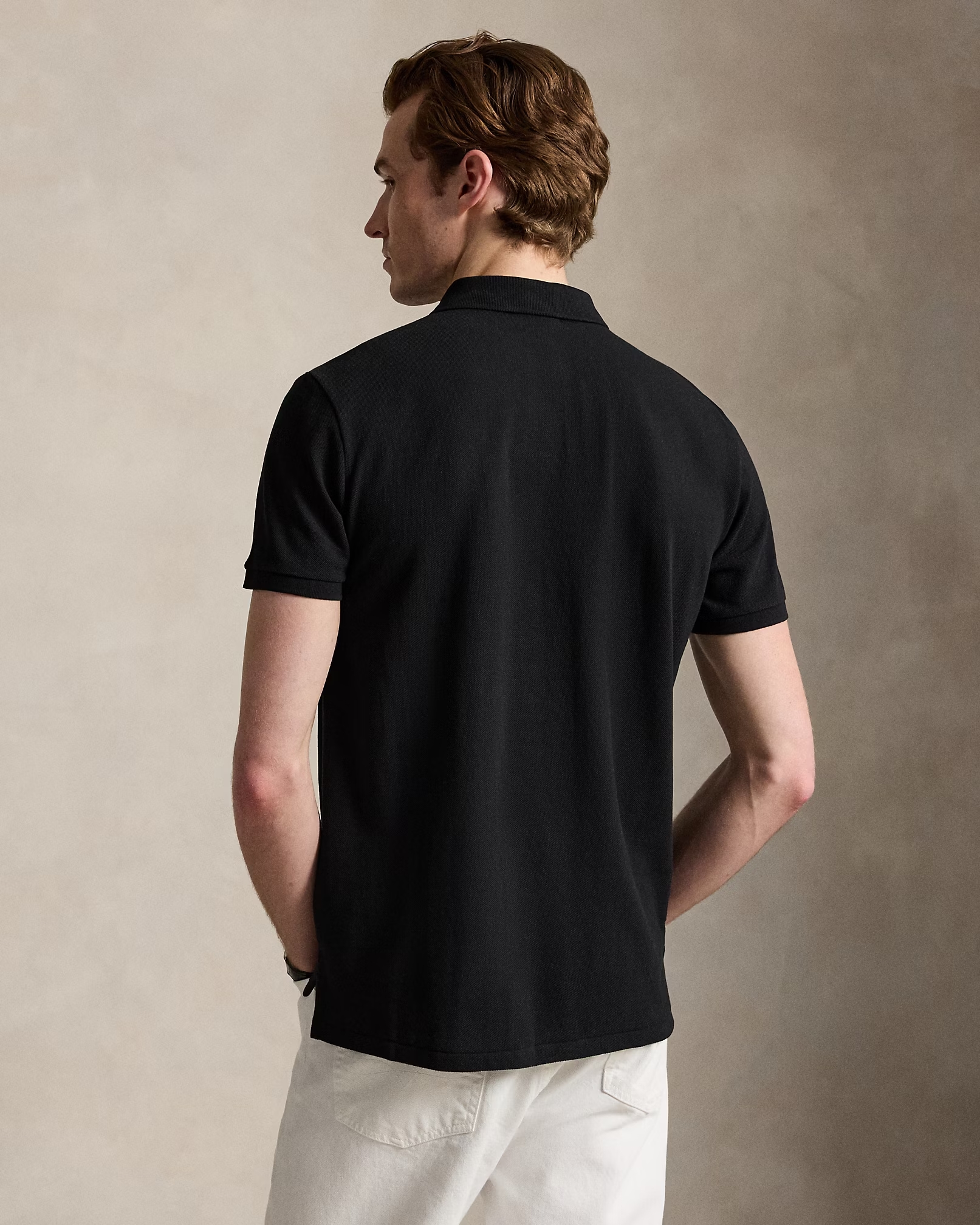 POLO RALPH LAUREN BASIC MESH-SSL-KNT 710782592-72 | BLACK POLO RALPH LAUREN BASIC MESH-SSL-KNT 710782592-72 | BLACK