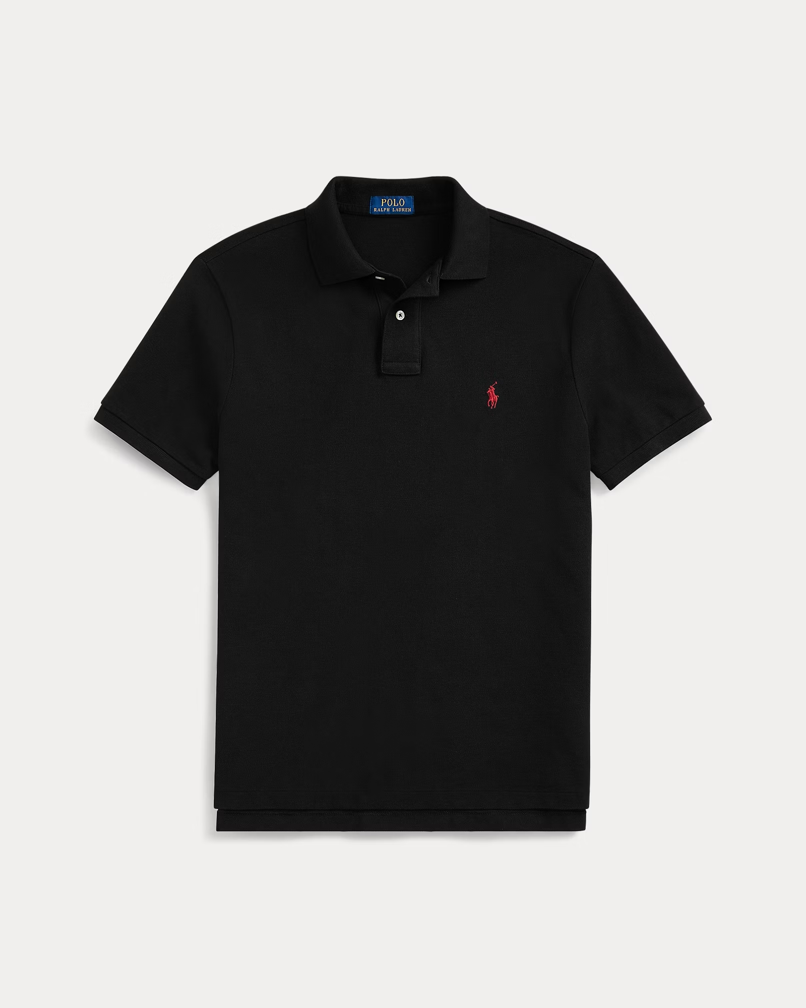 POLO RALPH LAUREN BASIC MESH-SSL-KNT 710782592-72 | BLACK POLO RALPH LAUREN BASIC MESH-SSL-KNT 710782592-72 | BLACK