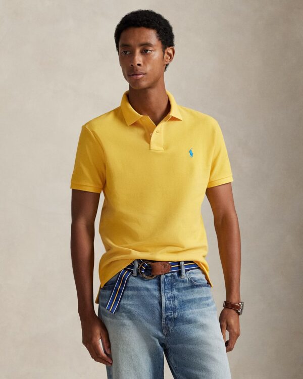 POLO RALPH LAUREN BASIC MESH-SSL-KNT 710782592-72 | YELLOW POLO RALPH LAUREN BASIC MESH-SSL-KNT 710782592-72 | YELLOW