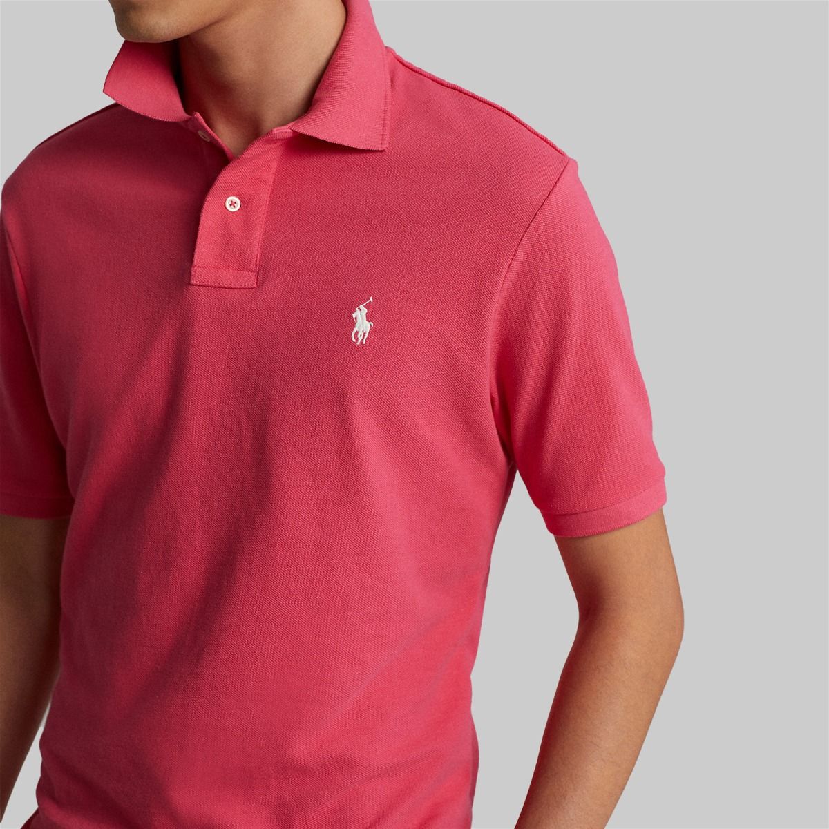 POLO RALPH LAUREN BASIC MESH-SSL-KNT 710782592-72 | PINK POLO RALPH LAUREN BASIC MESH-SSL-KNT 710782592-72 | PINK