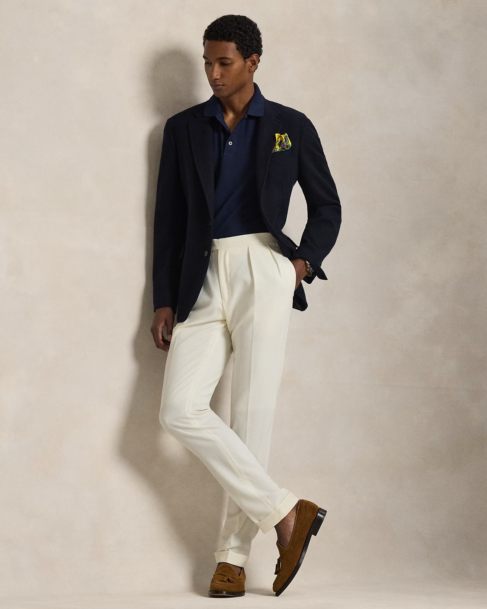 POLO RALPH LAUREN STRETCH MESH-SSL-PSH 710941439-72 | DARK BLUE POLO RALPH LAUREN STRETCH MESH-SSL-PSH 710941439-72 | DARK BLUE